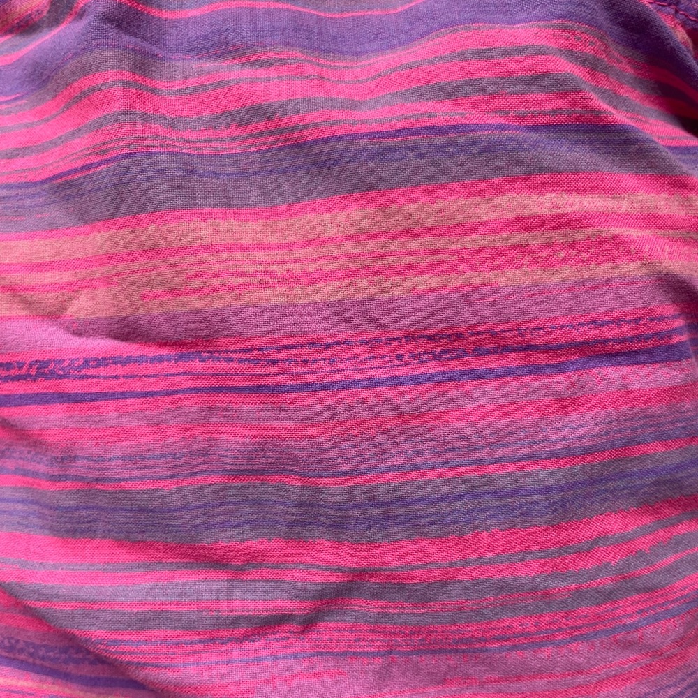bold different shades of pink/purple buttons long sleeve shirt.
